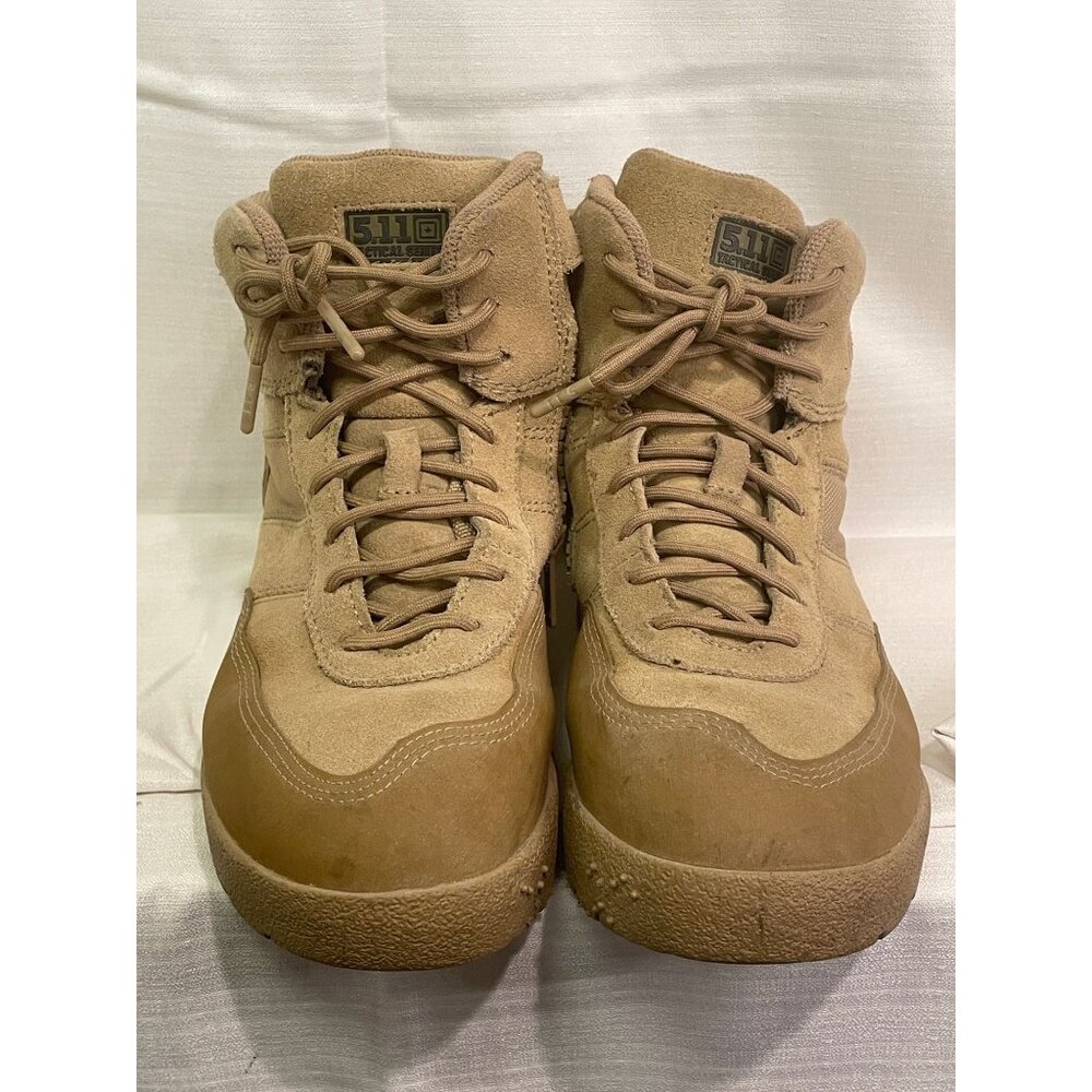 SH7005- 5.11 Tactical Desert Tan Combat Boots Men’s 6.5 Suede & Nylon